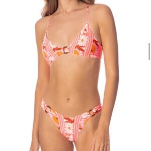 Maaji Pink and Orange Floral Bikini